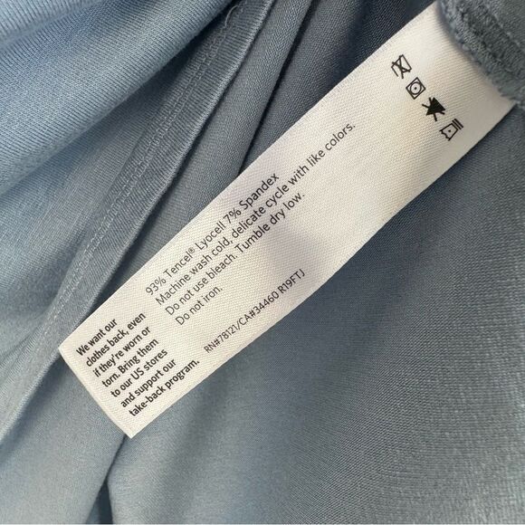 EILEEN FISHER Blouse Top Women Medium Haze Bateau Neck Bell Sleeve - Picture 10 of 10